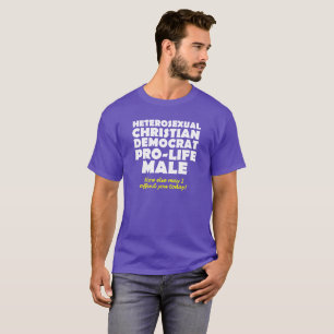 T-shirt Chemise humoristique chrétienne masculine démocrat