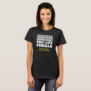 T-shirt Chemise humoristique pour femme démocrate chrétien