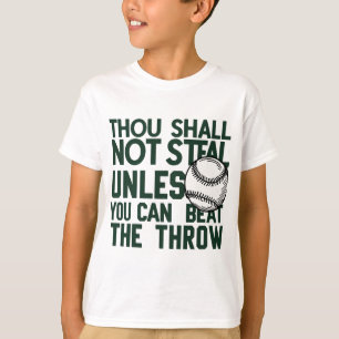 T-shirt Chemise Humour volante de baseball