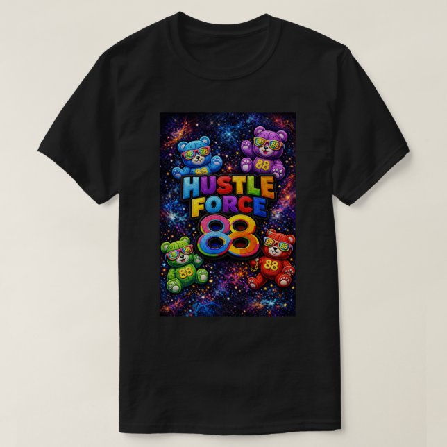 T-shirt Chemise Hustle Force 88 Teddy Bear (Design devant)