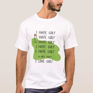 T-shirt Chemise "I Hate Golf" pour les amateurs de golf