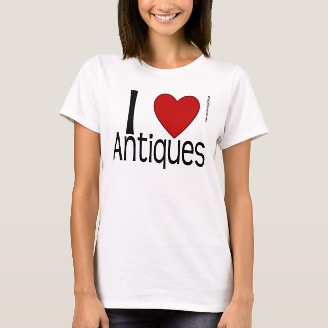 T-shirt Chemise I Heart Antiques (Devant)