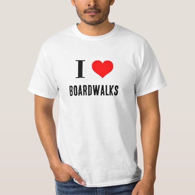 T-shirt Chemise - I Heart Boardwalts (Devant)