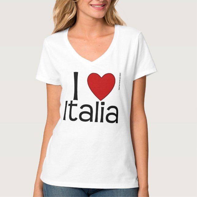 T-shirt Chemise I Heart Italia (Devant)