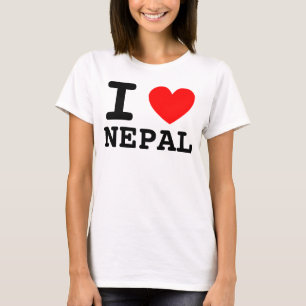 T-shirt Chemise I Heart Nepal