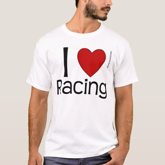 T-shirt Chemise I Heart Racing (Devant)