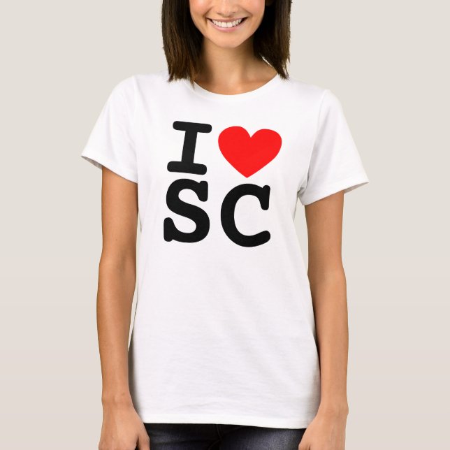 T-shirt Chemise I Heart SC (Devant)