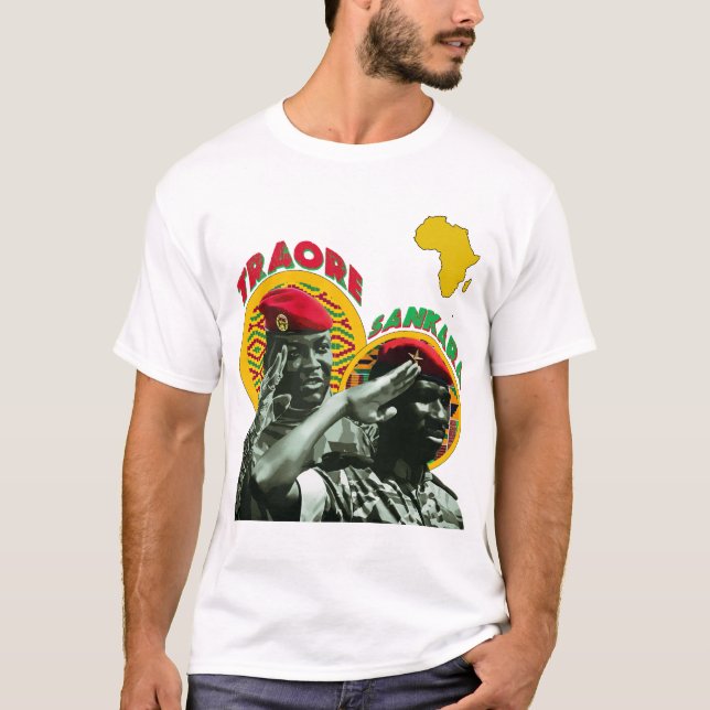 T-shirt Chemise Ibrahim Traoré & Thomas Sankara Panafricai (Devant)