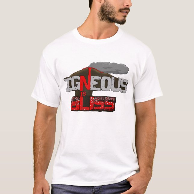 T-shirt Chemise Igneous is Bliss Volcano (Devant)
