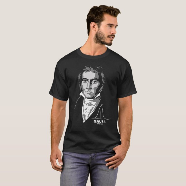 T-shirt Chemise II de gauss (avec la courbe de Bell) (Devant entier)
