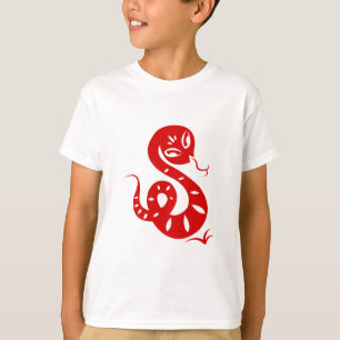T-SHIRT CHEMISE ILLUSTRÉE PAR SERPENT CHINOIS DU ZODIAQUE