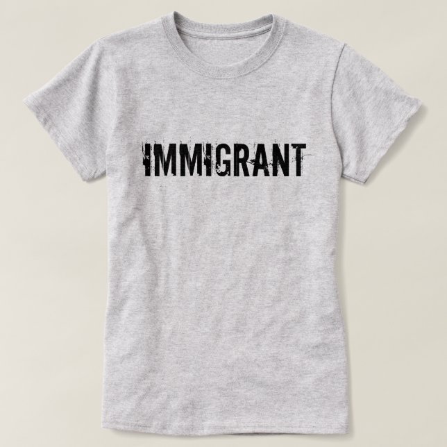 T-shirt Chemise immigrée de protestation d'Anti-Atout (Design devant)