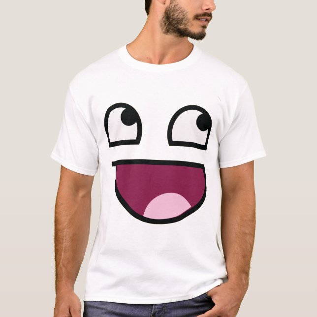 T-shirt Chemise impressionnante de visage d'homme (Devant)