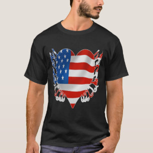 T-shirt Chemise imprimée au drapeau américain