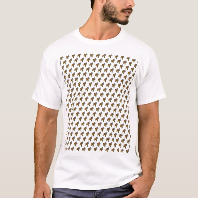 T-shirt Chemise imprimée Patchwork Horses, (Devant)