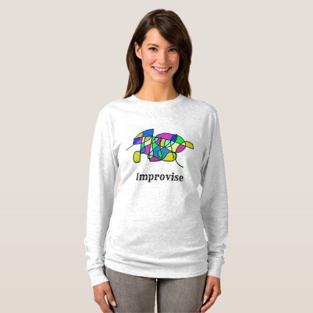 T-shirt Chemise improvisée (Devant entier)