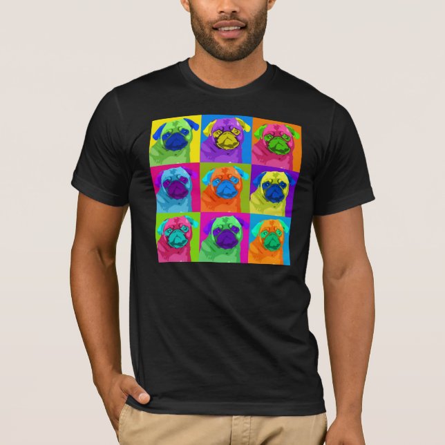 T-shirt chemise inspirée de carlin (Devant)