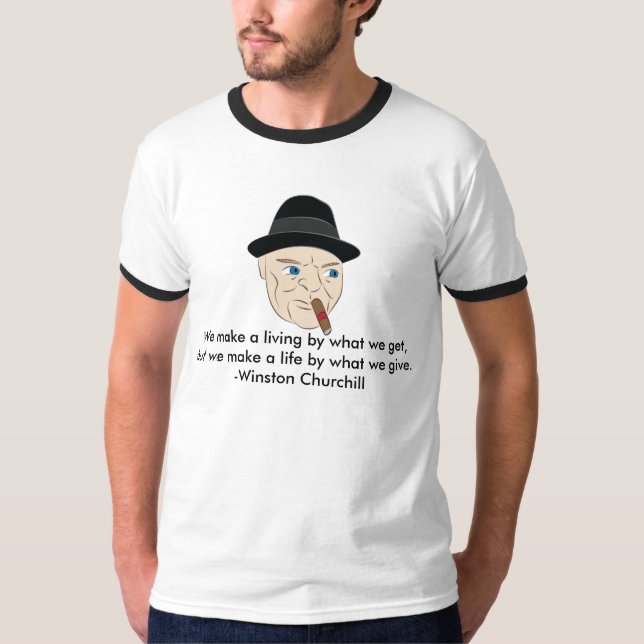 T-shirt Chemise inspirée de Winston Churchill (Devant)