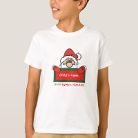 Chemise intéressante de la liste de Père Noël