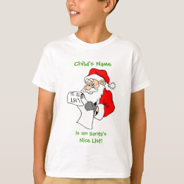 T-shirt Chemise intéressante de la liste de Père Noël