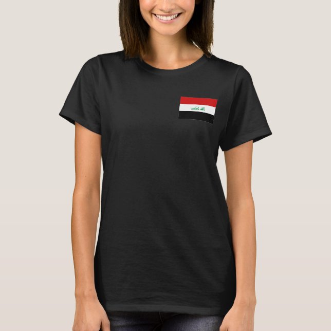 T-shirt Chemise Irak drapeau + carte (Devant)