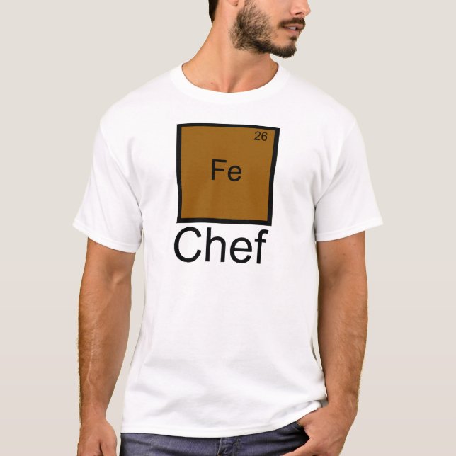 T-shirt Chemise Iron Chef Élément Jeu de Mots (Devant)