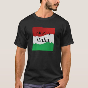 T-shirt Chemise italienne de drapeau de MI Piace Italie
