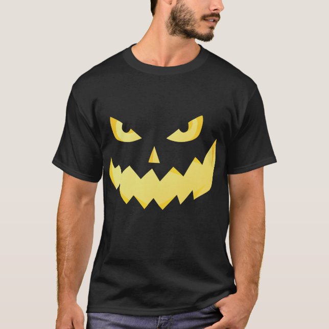 T-shirt Chemise Jack-o'-lantern Face Halloween (Devant)
