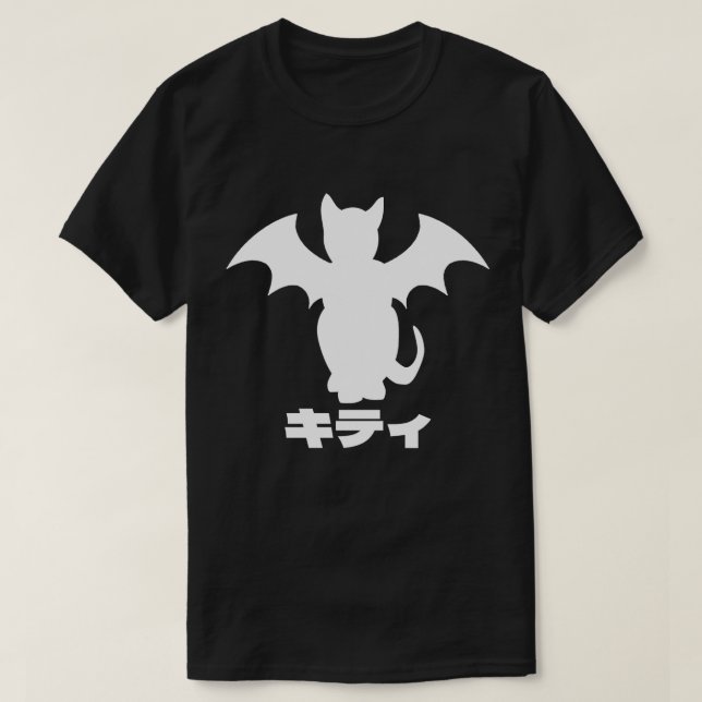 T-SHIRT CHEMISE JAPONAISE GOTHIC KITTY BAT (Design devant)