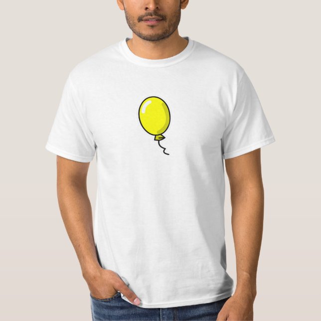 T-shirt Chemise jaune de base de ballon (Devant)