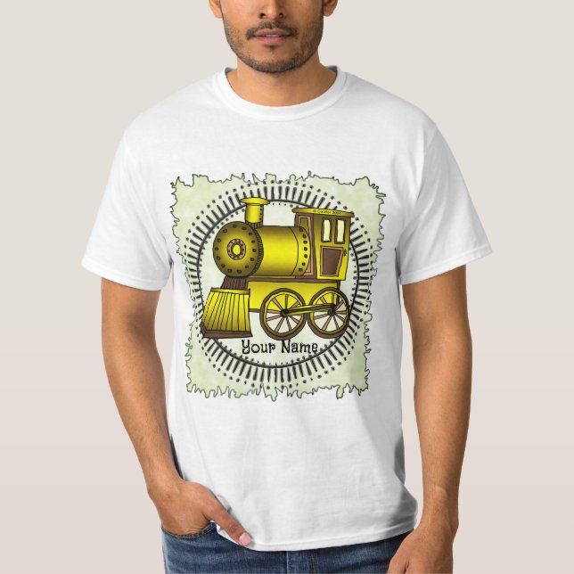 T-shirt Chemise jaune de train (Devant)