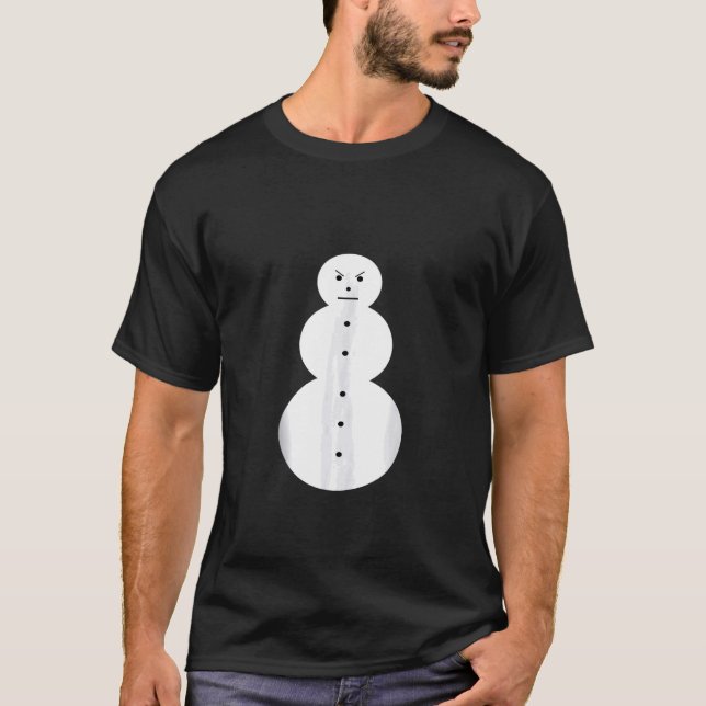 T-shirt chemise jeezy snowman - Funny Angry Snowman Débard (Devant)