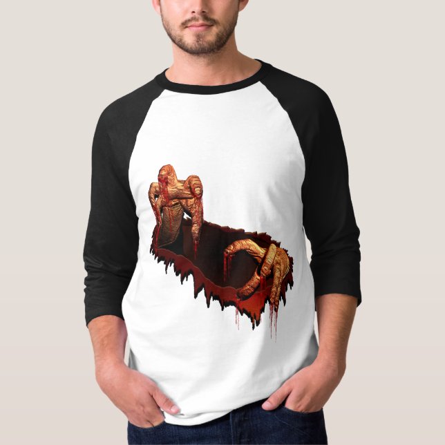 T-shirt Chemise Jersey Halloween Horreur Gory Zombie Chemi (Devant)