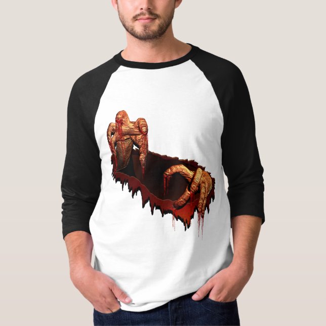 T-shirt Chemise Jersey Halloween Horreur Gory Zombie Chemi (Devant)