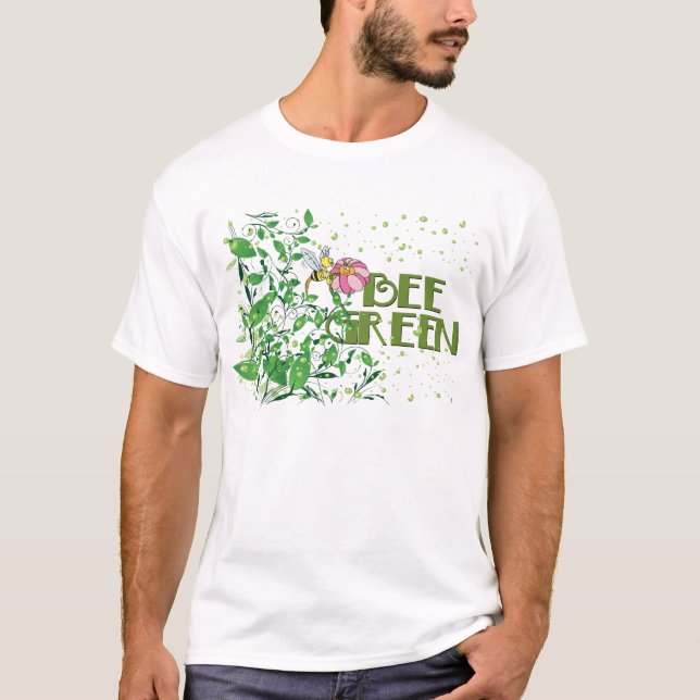 T-shirt Chemise Jour des terres Bee Green Eco (Devant)