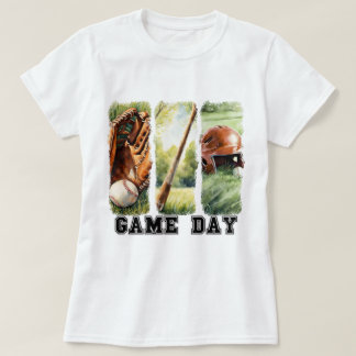 T-shirt Chemise Jour Jeu, Mamans Sport, Maman Baseball Che