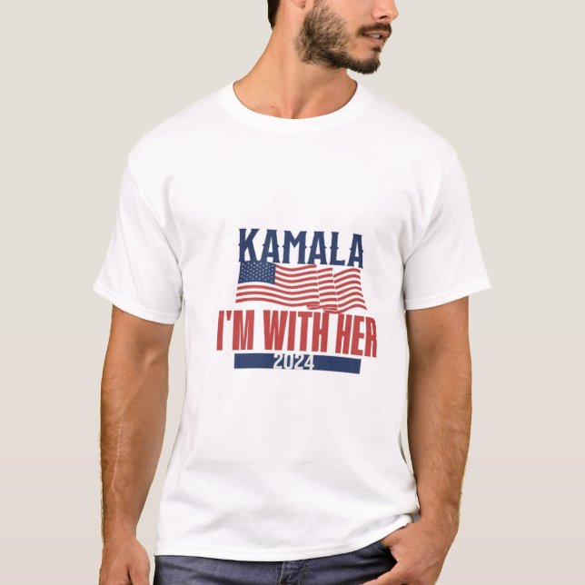 T-shirt Chemise Kamala Harris dans un style élégant (Devant)