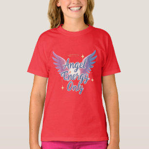 T-shirt Chemise Kawaii « Énergie d'ange uniquement »