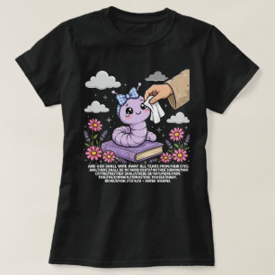 T-shirt Chemise KJV Bible-Apocalypse 21:4 Ver à soie
