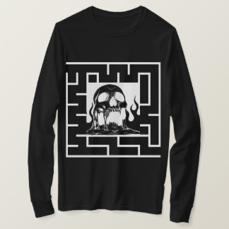 T-shirt Chemise Labyrinthe de Crâne Enfer Gothique
