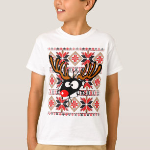 T-shirt Chemise laide de chandail de Noël se brisant