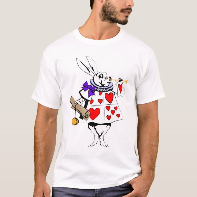 T-shirt Chemise : Lapin blanc d'Alice au pays des merveill (Devant)