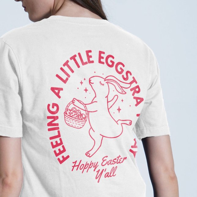 T-shirt Chemise lapin de Pâques Funny personnalisée avec n (Personalized Funny Easter Bunny Shirt with Name)