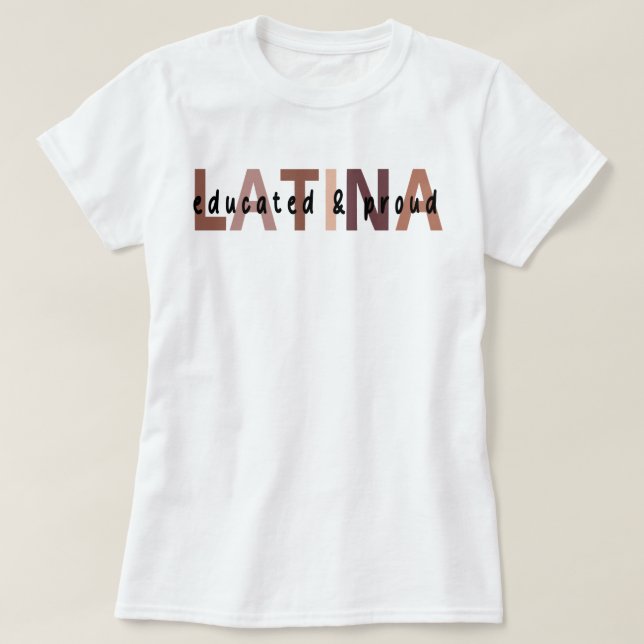 T-shirt Chemise Latina pour Latina, Latina éduquée (Design devant)