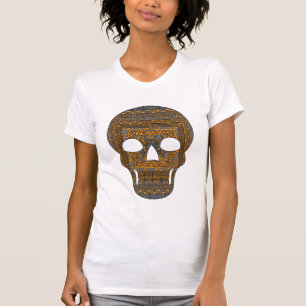 T-shirt Chemise légère pour femme crâne Halloween