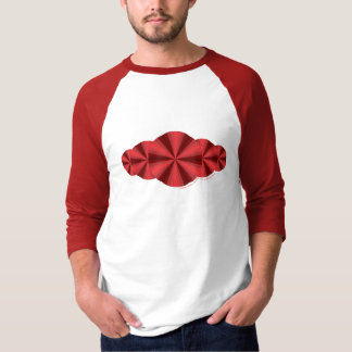 T-shirt Chemise légère rouge pour hommes à illusion d'opti