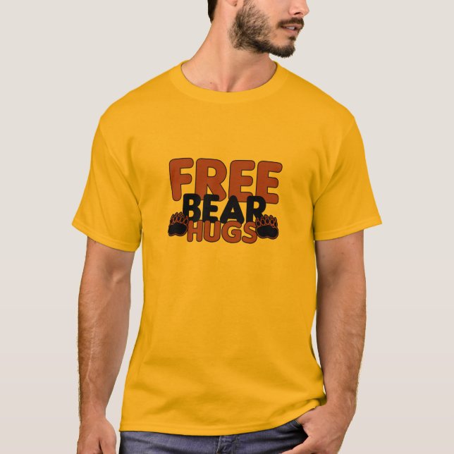 T-shirt Chemise libre d'étreintes d'OURS - choisissez le (Devant)