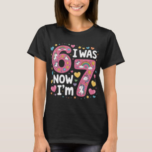 T-shirt Chemise Licorne 7ème Anniversaire pour Filles J'