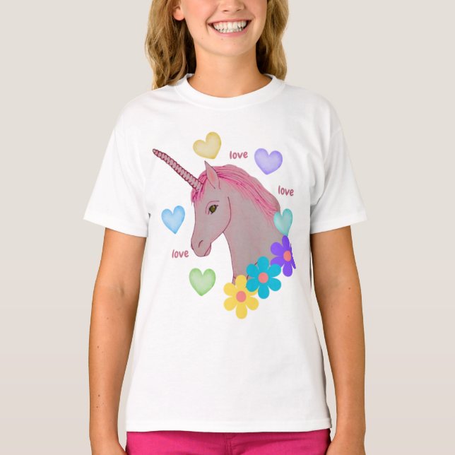 T-shirt Chemise Licorne Enfants (Devant)