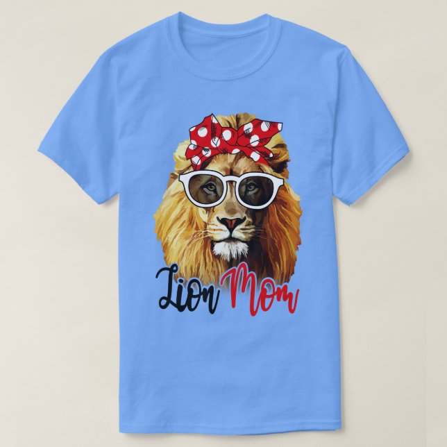 T-shirt Chemise Lion Lion Maman Bandana (Design devant)